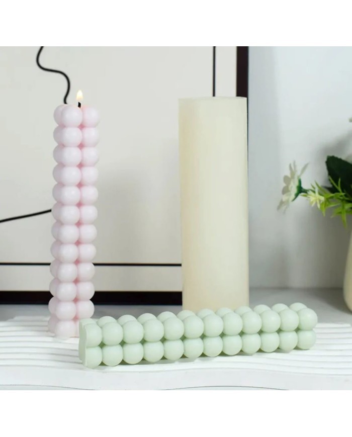 Dikdörtgen Bubble  Mum Kalıbı - Hobi Silikon Kalıbı -Kod:312