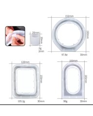 Dikdörtgen İçi Boş Beton Saksı Kalıbı - Hobi Silikon Kalıbı -Kod:510