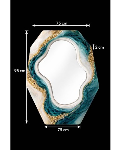 ASİMETRİK RESİM VE AYNA ÇERÇEVESİ 95 X 75 X 2 CM