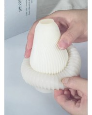 Spiral Desenli Testi Mum Kalıbı - Hobi Silikon Kalıbı -Kod:465