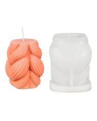 Örgü Mum Kalıbı - Hobi Silikon Kalıbı -Kod:535