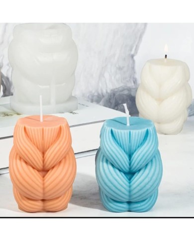 Örgü Mum Kalıbı - Hobi Silikon Kalıbı -Kod:535