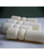 Kısa Nervürlü Kule Mum Kalıbı - Hobi Silikon Kalıbı -Kod:1073A