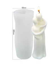 Sarılan Çift Mum Kalıbı - Hobi Silikon Kalıbı -Kod:1195