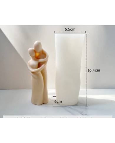 Sarılan Çift Mum Kalıbı - Hobi Silikon Kalıbı -Kod:1195