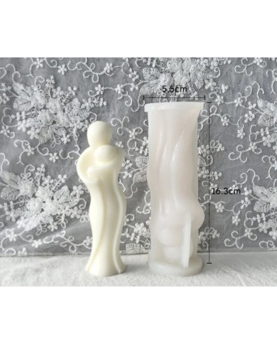 Bebekli Kadın Mum Kalıbı - Hobi Silikon Kalıbı -Kod:1047