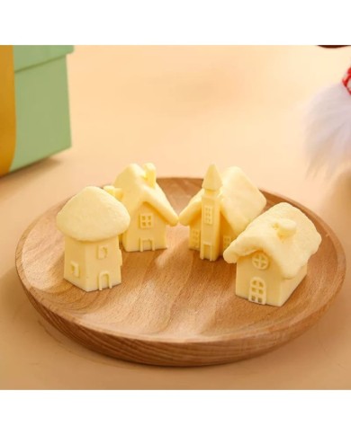 Dikdörtgen Bacalı Ev Beton Kalıbı - Hobi Silikon Kalıbı -Kod:1076b