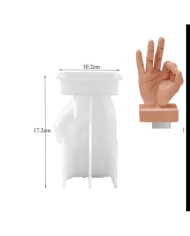 Okey İşareti Dekoratif Beton Kalıbı - Hobi Silikon Kalıbı -Kod:1080