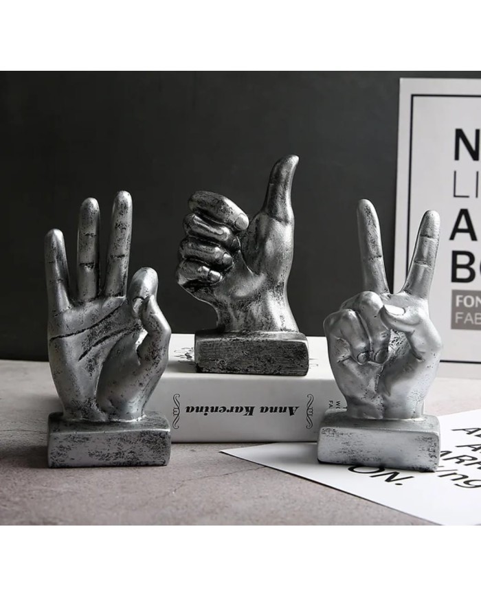 Barış İşareti Dekoratif Beton Kalıbı - Hobi Silikon Kalıbı -Kod:1082