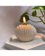 Büyük İstiridye Mum Kalıbı - Hobi Silikon Kalıbı -Kod:1059 Büyük