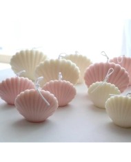 Büyük İstiridye Mum Kalıbı - Hobi Silikon Kalıbı -Kod:1059 Büyük