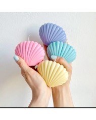 Küçük İstiridye Mum Kalıbı - Hobi Silikon Kalıbı -Kod:1059 Küçük