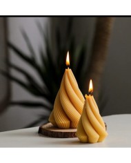 Küçük Spiral Prizma Mum Kalıbı - Hobi Silikon Kalıbı -Kod:1049