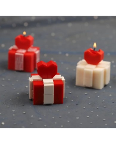 Kalpli Hediye Kutusu Mum ve Beton Kalıbı - Hobi Silikon Kalıbı -Kod:1055