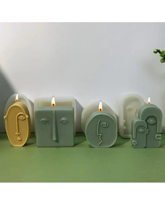 Kare Surat Mum Kalıbı - Hobi Silikon Kalıbı -Kod:508