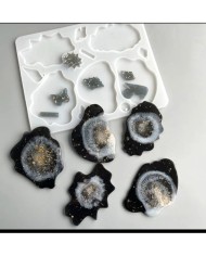 Bardak Altı 5'Li Reçine Epoksi Kalıp Model2 -Kod:310