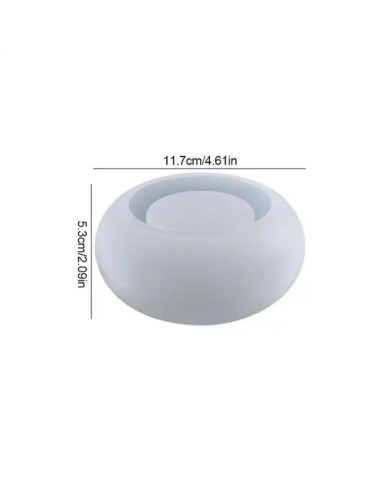 Oval Beton Saksı ve Mum Kalıbı - Hobi Silikon Kalıbı -Kod:436