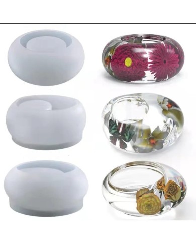 Oval Beton Saksı ve Mum Kalıbı - Hobi Silikon Kalıbı -Kod:436