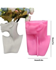 İskandinav İnsan Vazo Dekoratif Beton Kalıbı - Hobi Silikon Kalıbı -Kod:1064