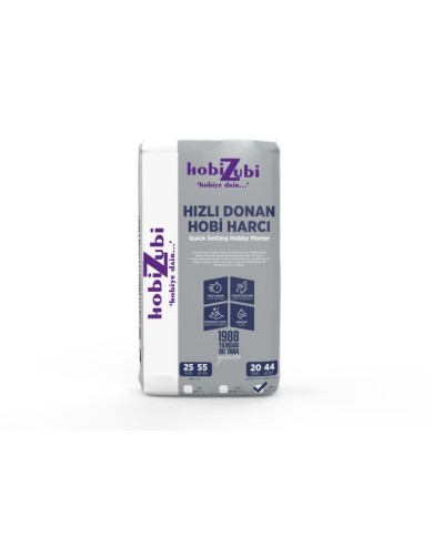 Kod:1210 - Hızlı Donan Hobi Harcı - Gri - 25KG