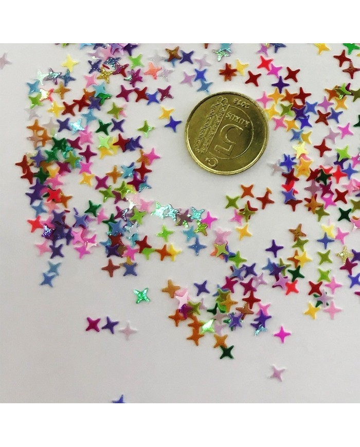 Mini 4 Kuyruk Yıldız Renkli  Pul Paketi