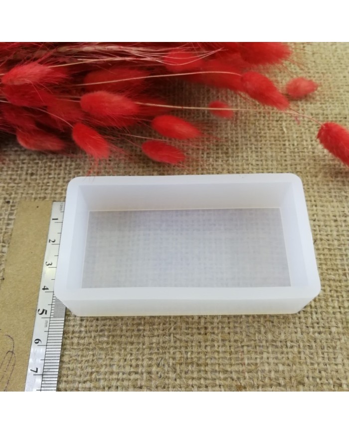 Dikdörtgen Reçine Epoksi,Mum,Sabun ve Beton Kalıbı 8 cm -Kod:58