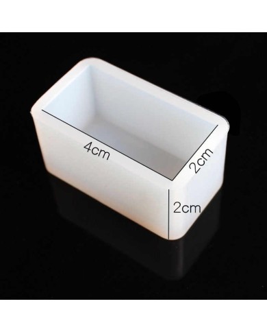Dikdörtgen Reçine Epoksi,Mum,Sabun ve Beton Kalıbı 4 cm - Kod:18