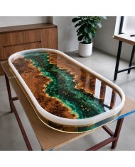90 × 180 × 7 cm Silikon Epoksi Masa Kalıbı – Türkiye Üretimi