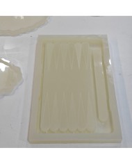 Epoksi Reçine Tavla Silikon Kalıp Modeli Mold 55 cm x 33 cm x 4