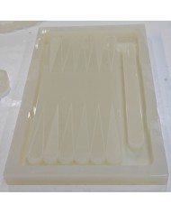 Epoksi Reçine Tavla Silikon Kalıp Modeli Mold 55 cm x 33 cm x 4
