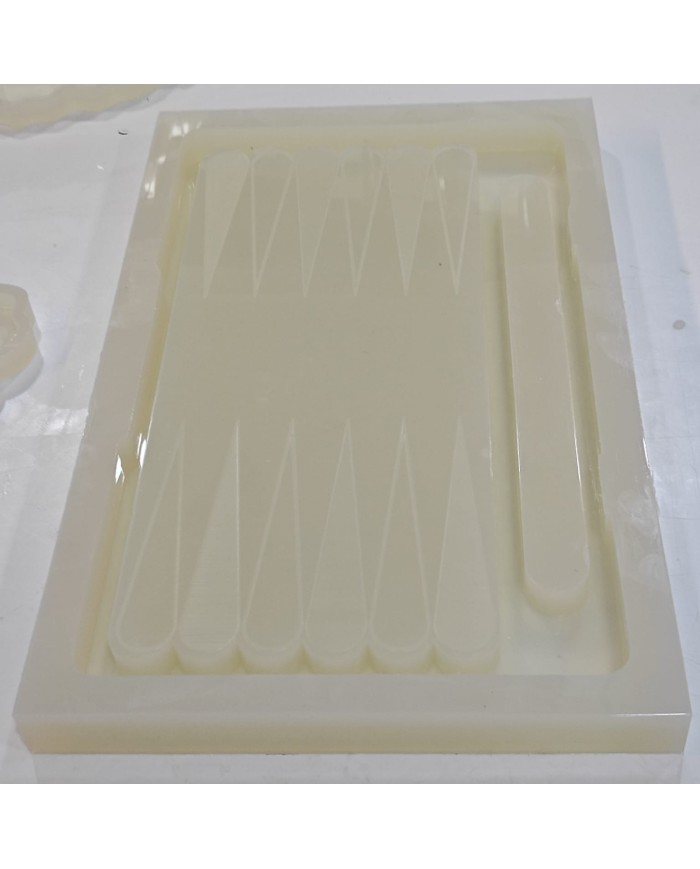 Epoksi Reçine Tavla Silikon Kalıp Modeli Mold 47,5 cm x 27,5 cm