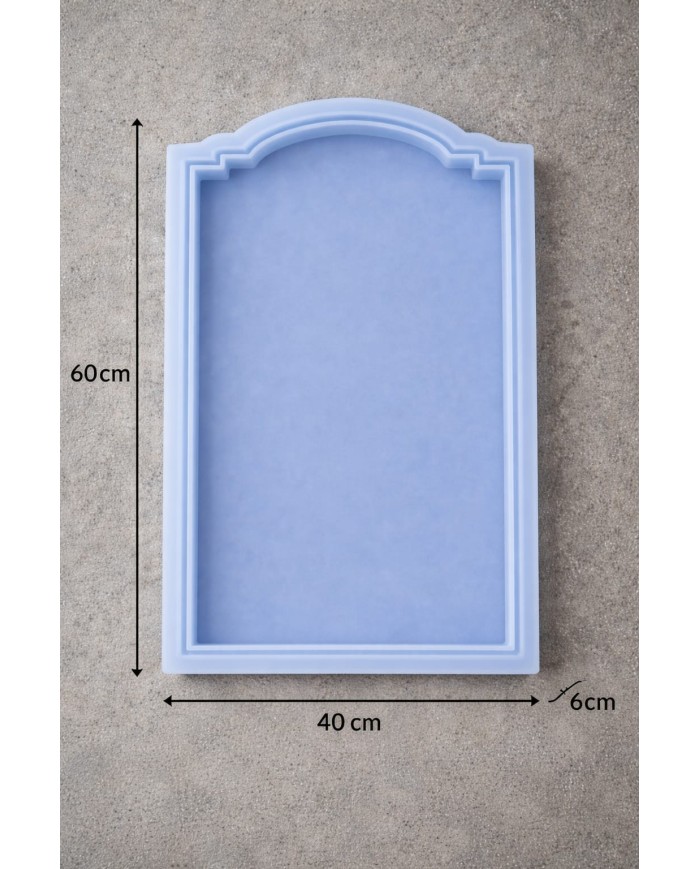 40x60 cm Büyük Kemerli Silikon Kalıp (6 cm Derinlik) - Beton, Alçı ve Epoksi İçin Dekoratif Kalıp