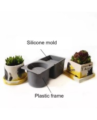 İkili Beton Saksı Kalıbı