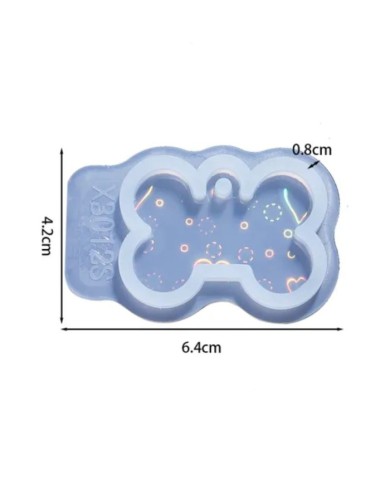 Holografik lazer köpek kemik silikon kalıp - Kod:512